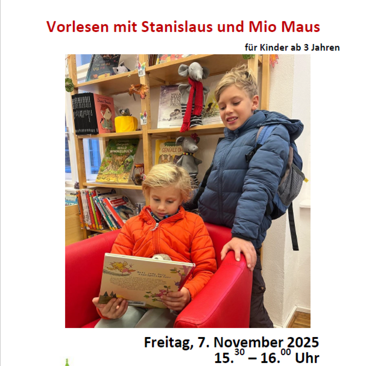 Zwei Kinder lesen ein Buch!